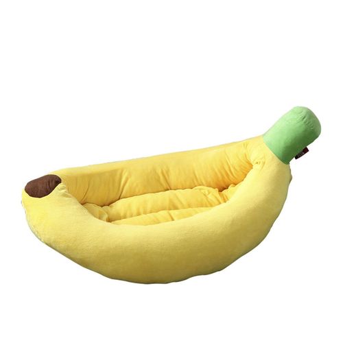 Panier Pour Chien, Doux Et Agreable Pour La Peau, Amovible Et Lavable, En Forme De Banane, Pour Chiot Et Chat, Nid Simple, 60 X 35 X 10 Cm (Environ 650 G).
