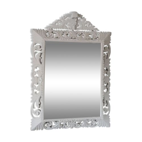 Miroir laqu blanc blanc