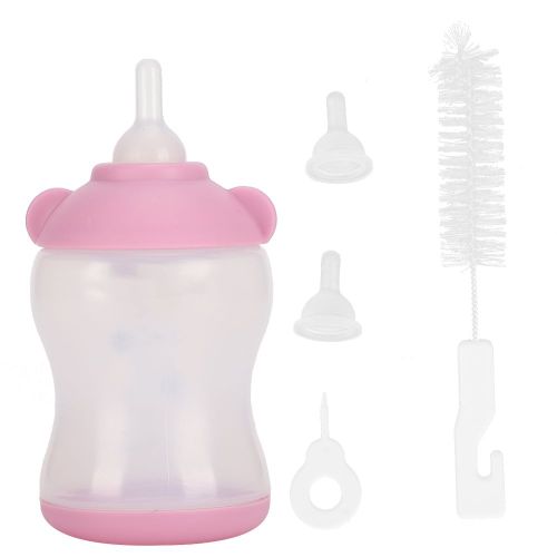 Biberons D'alimentation Et D'allaitement Pour Petits Animaux De Compagnie, Nouveau-Nes Et Chats, Faciles A Nettoyer, Rose