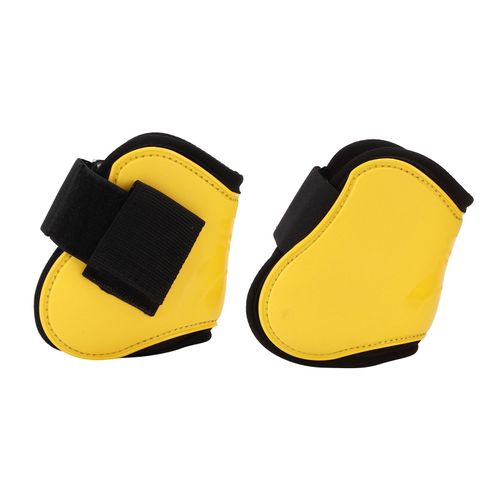 Lot De 4 Guetres De Protection Confortables Et Reglables Pour Chevaux De Saut D'obstacles. Lot De 2 Guetres Arriere Jaunes (L).
