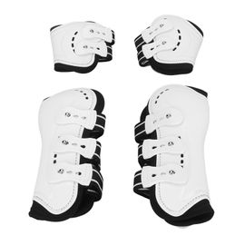 Guetres De Protection Pour Tendons De Cheval, Reglables Et Absorbant Les Chocs, Protege-Boulets Avant Et Arriere, Blanches, Lot De 4, Taille M
