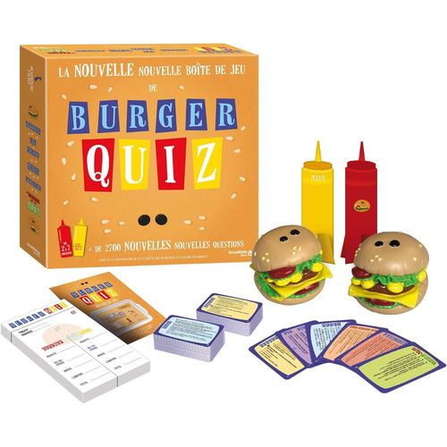 Baertmy-Burger Quiz¿Jeu De Société¿Jeu Télévisé¿Répondez Aux Questions Et Gagnez Le Plus De Miam¿Se Joue En Famille Et Entre Amis¿2 À 7 Joueurs¿Dès 12 Ans
