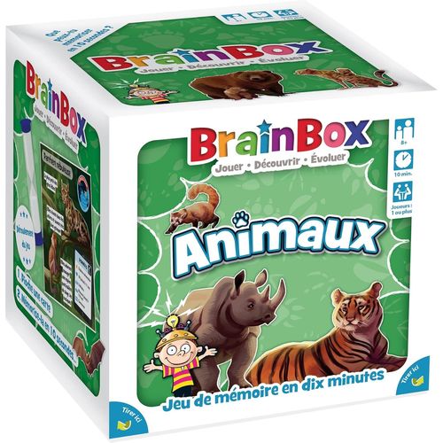 Baertmy-Brainbox : Animaux-Jeu Educatif D'observation Et De Mémoire Pour Enfants Dès 8 Ans-Testez Vos Connaissances Sur Les Animaux-Apprendre En S'amusant-1 Joueur & +-10 Min-Version Française