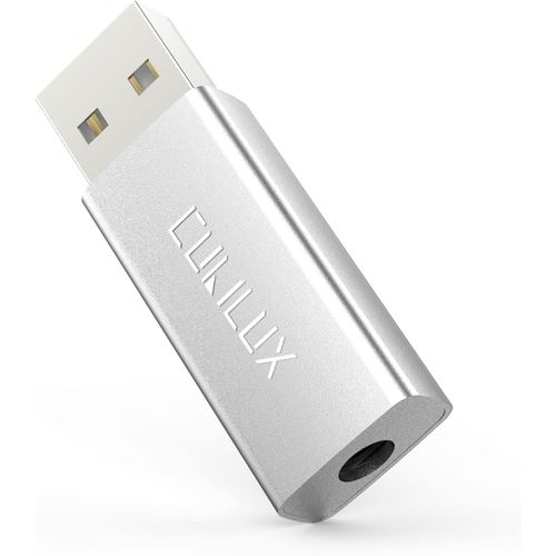 LETNERNY-Adaptateur Usb Vers 3,5 Mm Trrs [Dac 192 Khz/24 Bits], Clé Audio Stéréo Usb A 1/8"", Carte Son Externe Compatible Ps5, Ps4, Windows, Linux, Raspberry Pi, Ordinateur Portable