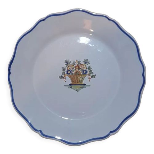Assiette Decor Vieux Rouen Blanc