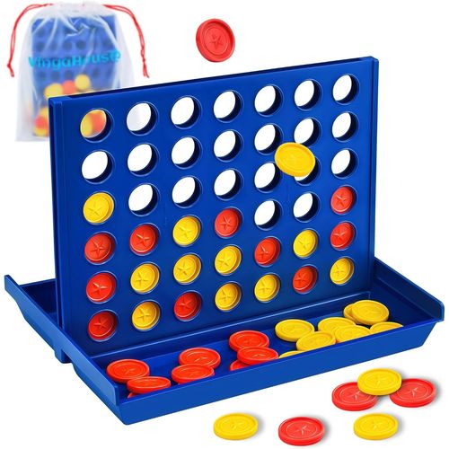 Baertmy-Jeux De Société Enfant-Puissance 4-Jouet Éducatif-Jeu De Voyage Portable-Jeu De Société De Strategie Pour Enfant Et Adulte-Convient Cadeau Pour Les Enfants 3 4 5 6 7 (Grande)