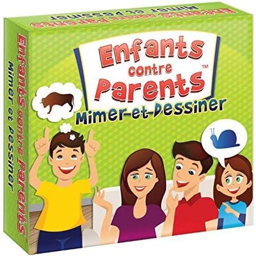 BAERTMY-Jeu Mimer Et Dessiner Pour Enfants Jeu De Plateau Familial Jeux De Société Enfants Contre Parents Dès 7 Ans