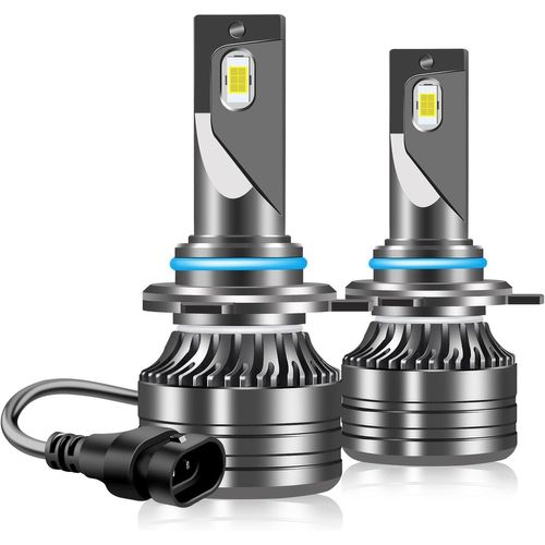 Anwxai-9012/Hir2 Ampoule Led 10000lm Phare Pour Voiture Et Moto 55w 9-15v Ultra Haute Luminosité 1680 Chip Kit De Conversion Tout-En-Un,6000k Blanc Feux De Route/Feux De Croisement,2 Pièces