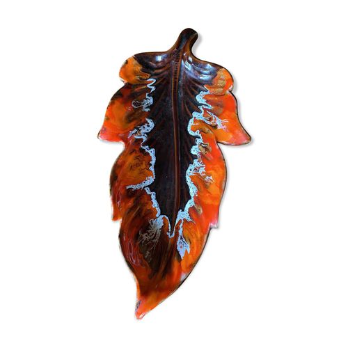 Coupe Vallauris Feuille Rouge Marron Rouge