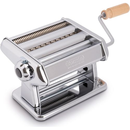 LETNERNY-Titania. Machine À Pâtes Avec Coupes Intégrées. Fabriqué En Italie. Machine À Pâtes Fraîches En Acier. Laminoir Manuel Avec Manivelle. Crée Une Feuille Pour Lasagnes, Tagliolini, Fettuccine.