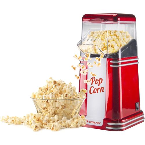 LETNERNY-90.590Y Machine À Pop-Corn, Pop-Corn En 3 Minutes, Sans Matières Grasses, Circulation D'Air Chaud, Puissance 1200W, Rouge