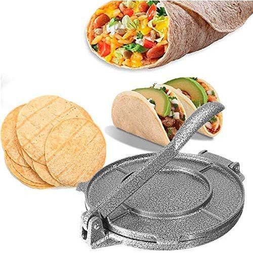 Letnerny-Presse À Tortilla En Fonte, Tortilla Press Maker Outil Machine À Tortilla Pré-Assaisonnée Pour Tortillas De Maïs Pour La Fabrication De Tortillas Chapati Tacos Burritos P S