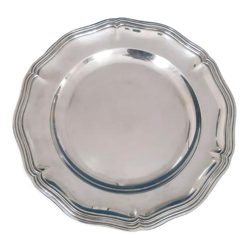 Plat Rond Mtal Argent Avec Poinons 33 Cm Christofle Argent