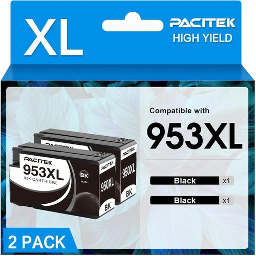 LETNERNY-953Xl Noir 953 Xl Cartouches D'Encre Compatible Pour 953 Cartouche Pour 953Xl Noir Pour Officejet Pro 7740 7720 8710 8730 8718 8715 8720 8725 8728 8740 8210 8218 8719 (953 Xl Noires)