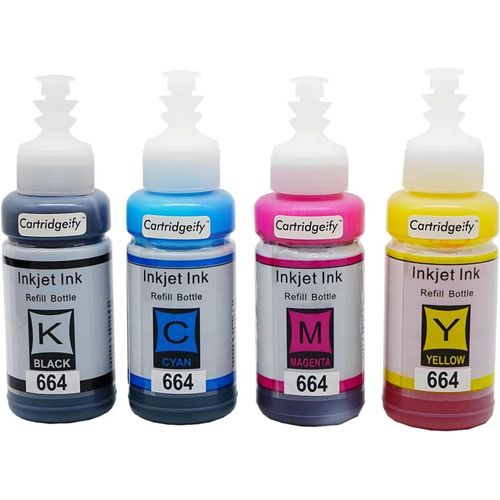 LETNERNY-664 Encre Compatible Avec 664 (T6641 T6642 T6643 T6644) Cartouches D'Encre Multipack, Pour Ecotank Et-2500 Et-2550 Et-2600 Et-2650 Et-3600 Et-4500 Et-4550 Et-14000