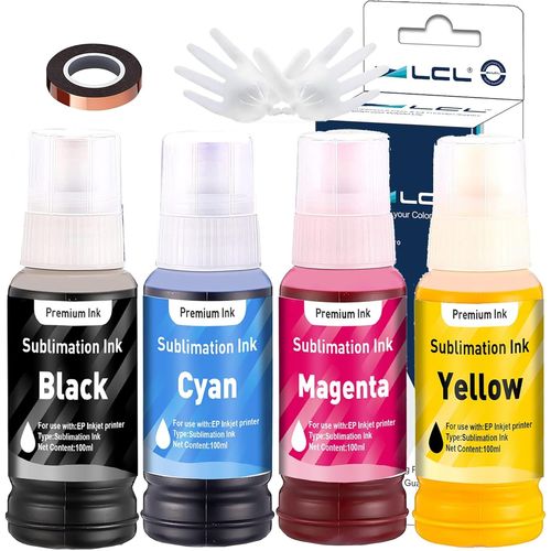 LETNERNY-400Ml Recharge D'Encre De Sublimation Compatible Avec Ecotank Et-2700 Et-2750 Et-2751 Et-2756 Et-3700 Et-2850 Et-2851 Et-2856 Et-3700 Et-3750 Et-3850 (Autofill/Upgrade Version/Icc Free)