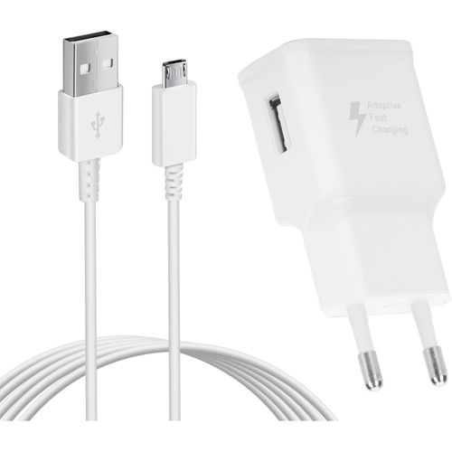 Ershi-Chargeur Pour Samsung Charge Rapide, Usb Secteur Et 1,5m Cable Micro Usb Compatible Avec Galaxy S7 S6 Edge S5 S4 S3 J7 J5 J3[1