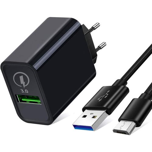 Ershi-Chargeur Secteur Et Câble Micro Usb Pour Samsung A10/A7 2018/A6 Plus/J6 J3 J5 2016 2017 J4,Huawei P Smart 2019/P8 Lite/P9 Li[8