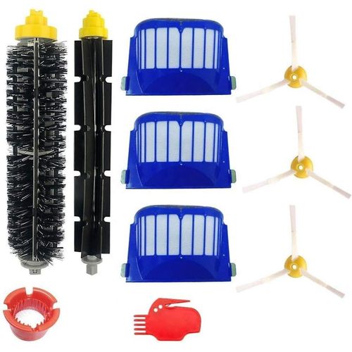 Kit de Brosse et Accessoire pour iRobot Roomba Série 600 605 610 616 620 625 630 631 632 639 650 651 660 670 680 681 691 696 -Kit de 10 pièces