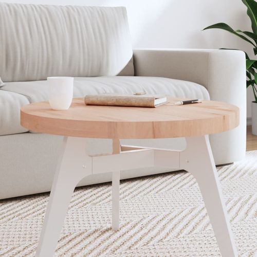Vidaxl Dessus De Table Ø60x4 Cm Rond Bois Massif De Hêtre
