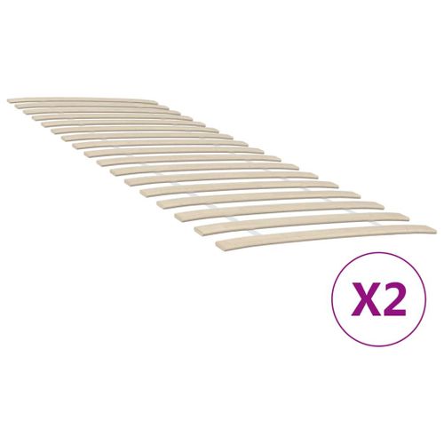 Vidaxl Sommiers À Lattes Avec 34 Lattes 2 Pcs 70x200 Cm