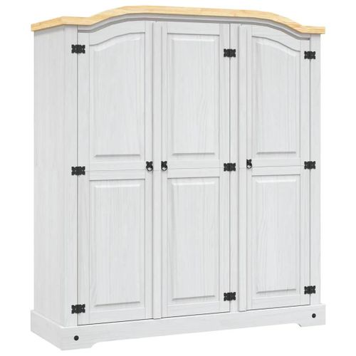 Garde-Robe Avec 3 Portes Gamme Corona Pin Mexicain Blanc