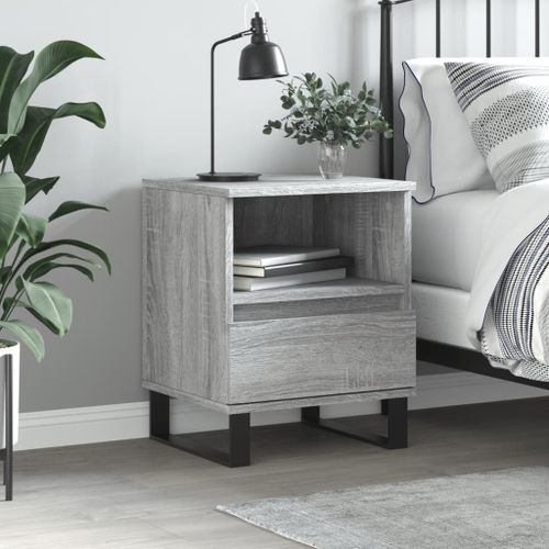 Vidaxl Table De Chevet Sonoma Gris 40x35x50 Cm Bois D?Ingénierie