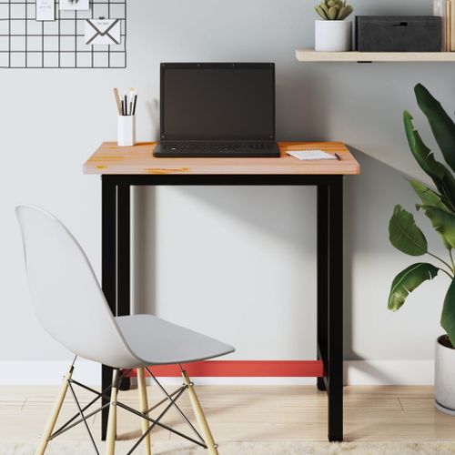Vidaxl Dessus De Bureau 80x55x2,5 Cm Bois Massif De Hêtre