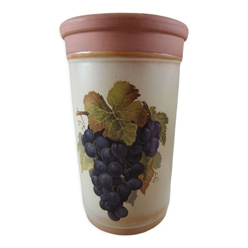 Brique Bouteille De Vin Rafaichissoir En Grs Dcor Meilleurs Voeux 2000 H 215cm 1050 Kg Multicolore