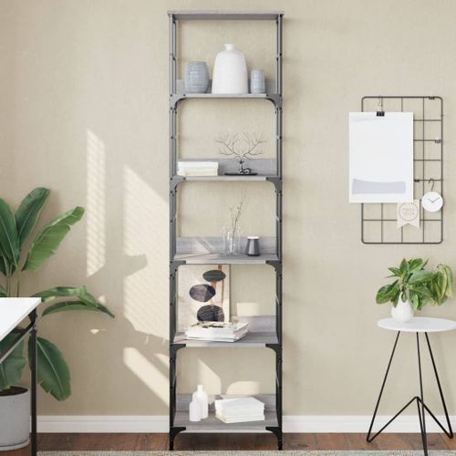 Vidaxl Bibliothèque Sonoma Gris 50x33x188,5 Cm Bois D'ingénierie