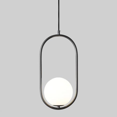 Letnerny-Lustre À Une Tête De Source De Lumière E14, Suspension En Verre En Fer Forgé De Style Industriel, Luminaires De Plafond, Lampe Suspendue De Décoration De Salle À Manger De Chambre À Coucher