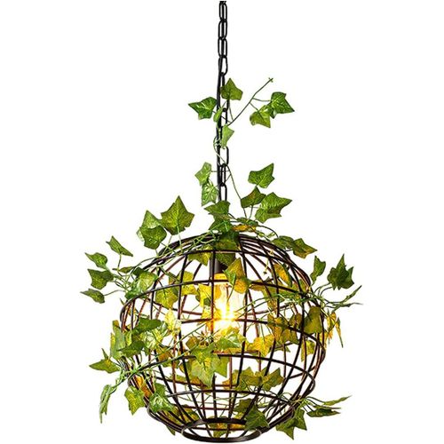 LETNERNY-clairage Décoratif, Lustre De Plante Nordique Personnalité Ronde Sphérique Lampes Suspendues Vent Industriel Loft Bar Restaurant Café Lampe À Suspension Créative En Fer Forgé Luminaire À Sus