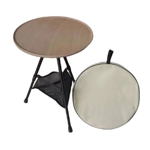 Grain De Bois - Table Pliante De Camping Portable, Table De Pique-Nique Pliable, Alliage D'aluminium, Mobilier D'extérieur, Télescopique, Réglable, Triangulaire Pour La Maison