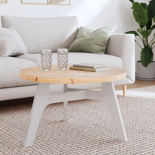 Vidaxl Dessus De Table Rond Ø70x3 Cm Bois De Pin Massif