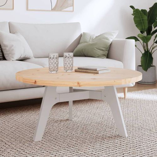 Vidaxl Dessus De Table Rond Ø90x3 Cm Bois De Pin Massif