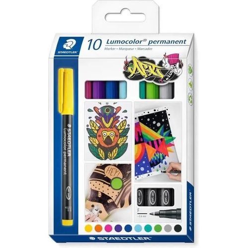 Marqueur Permanent - Staedtler - 318f Lumocolor - Pointe Ogive De 0,6 Mm - Opaque - Indélébile