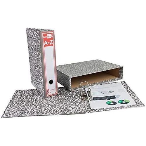 Classeur D'archivage - Liderpapel - Gris/Rouge - Carton - Mécanisme À Levier - Mixte