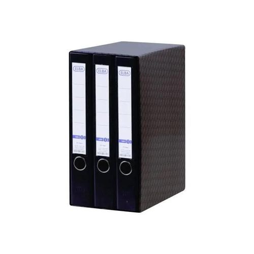 Elba Rado Top Classeur À Levier 80 Mm A4 Pour 570 Feuilles Noir (Pack De 3)