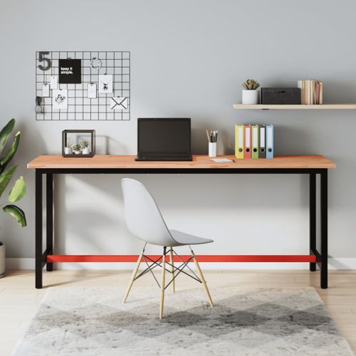 Vidaxl Dessus De Bureau 200x55x2,5 Cm Bois Massif De Hêtre