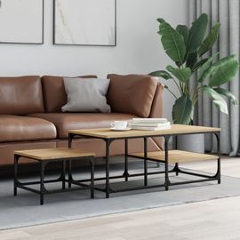 Vidaxl Tables Basses Gigognes 2 Pcs Chêne Sonoma Bois D'ingénierie