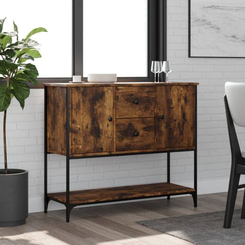 Vidaxl Buffet Chêne Fumé 100x36x85 Cm Bois D'ingénierie