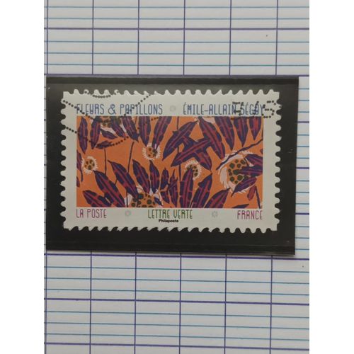 L212 -- Timbre Oblitéré France Autoadhesif N ° 2286 -- Année 2023 -- " Fleur Et Papillon, Dessin De Seguy, Art Déco ".