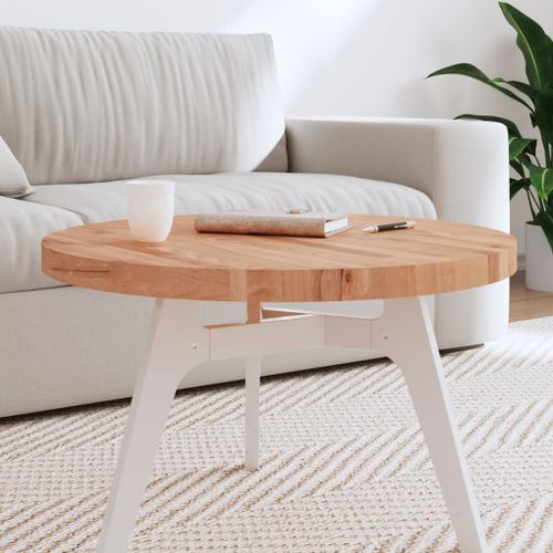 Vidaxl Dessus De Table Ø70x4 Cm Rond Bois Massif De Hêtre