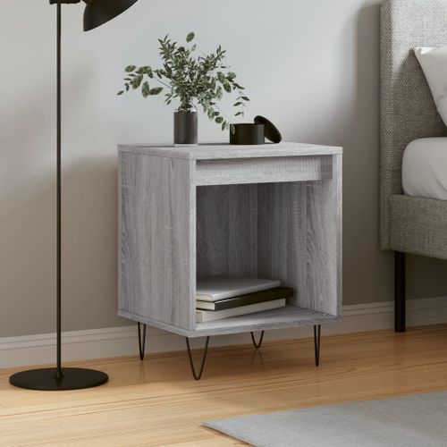 Vidaxl Table De Chevet Sonoma Gris 40x35x50 Cm Bois D?Ingénierie