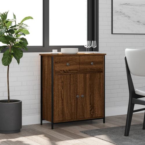 Vidaxl Buffet Chêne Marron 70x30x80 Cm Bois D'ingénierie