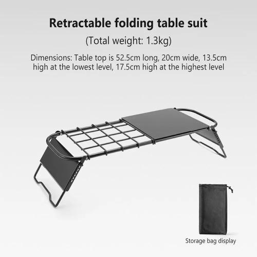 Table De Pliage - Table Pliante Rétractable Portable, 7 Réglables, Mini Réchaud De Camping En Plein Air, T1