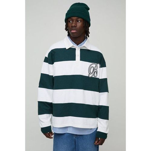 Polo De Rugby Oversize Épais À Découpe Et Couture Homme - Blanc - L, Blanc