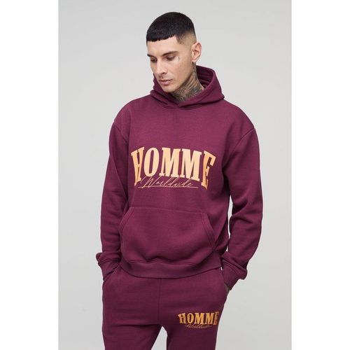 Tall - Sweat À Capuche Oversize Homme - Bordeaux - M, Bordeaux
