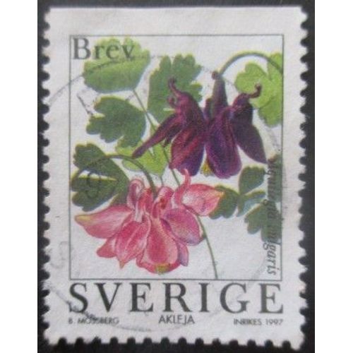 Suede N°1980 Fleurs Oblitéré