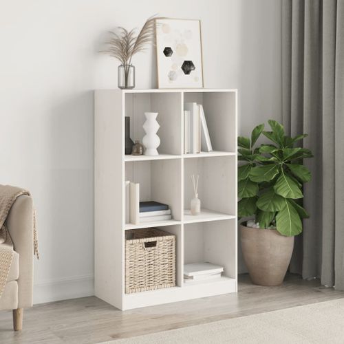 Vidaxl Bibliothèque Blanc 70x33x110 Cm Bois Massif De Pin
